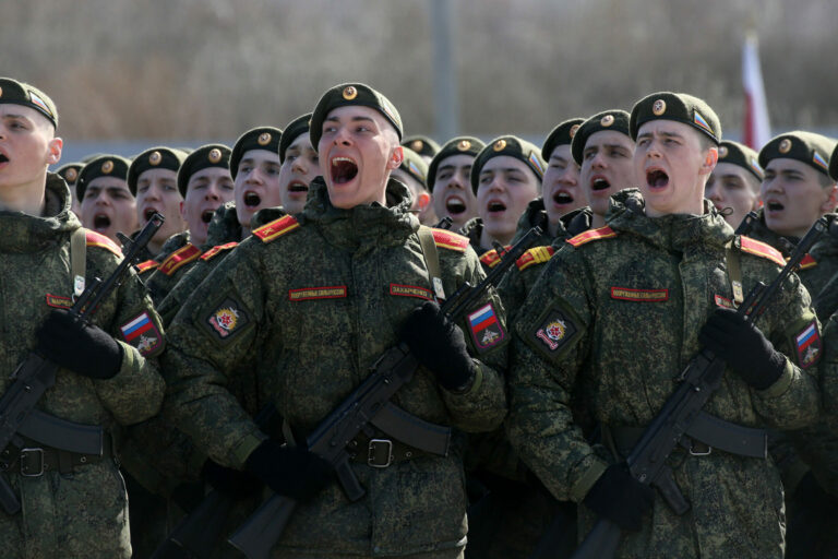Red Square Victory Day Military Parade Rehearsals Held At Alabino Polygon