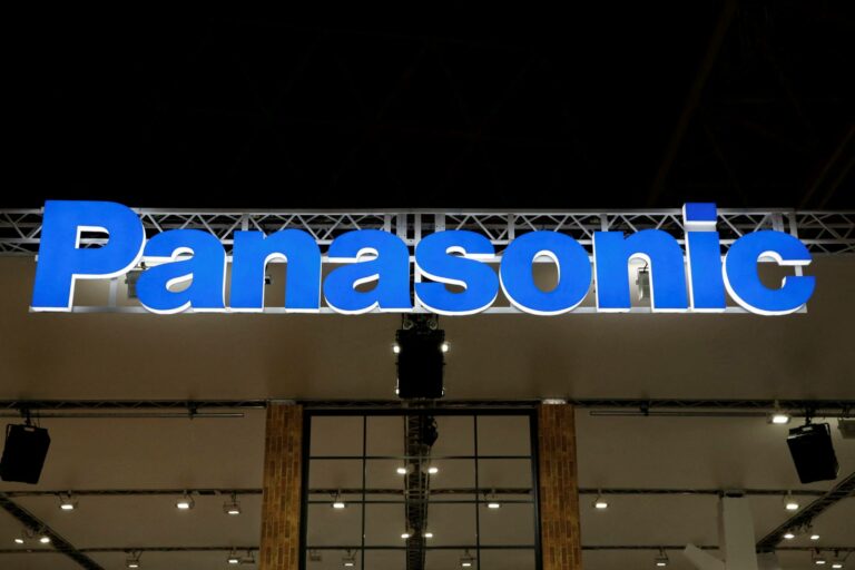 FILE PHOTO: A logo of Panasonic Corp is pictured at the CEATEC JAPAN 2017 in Chiba