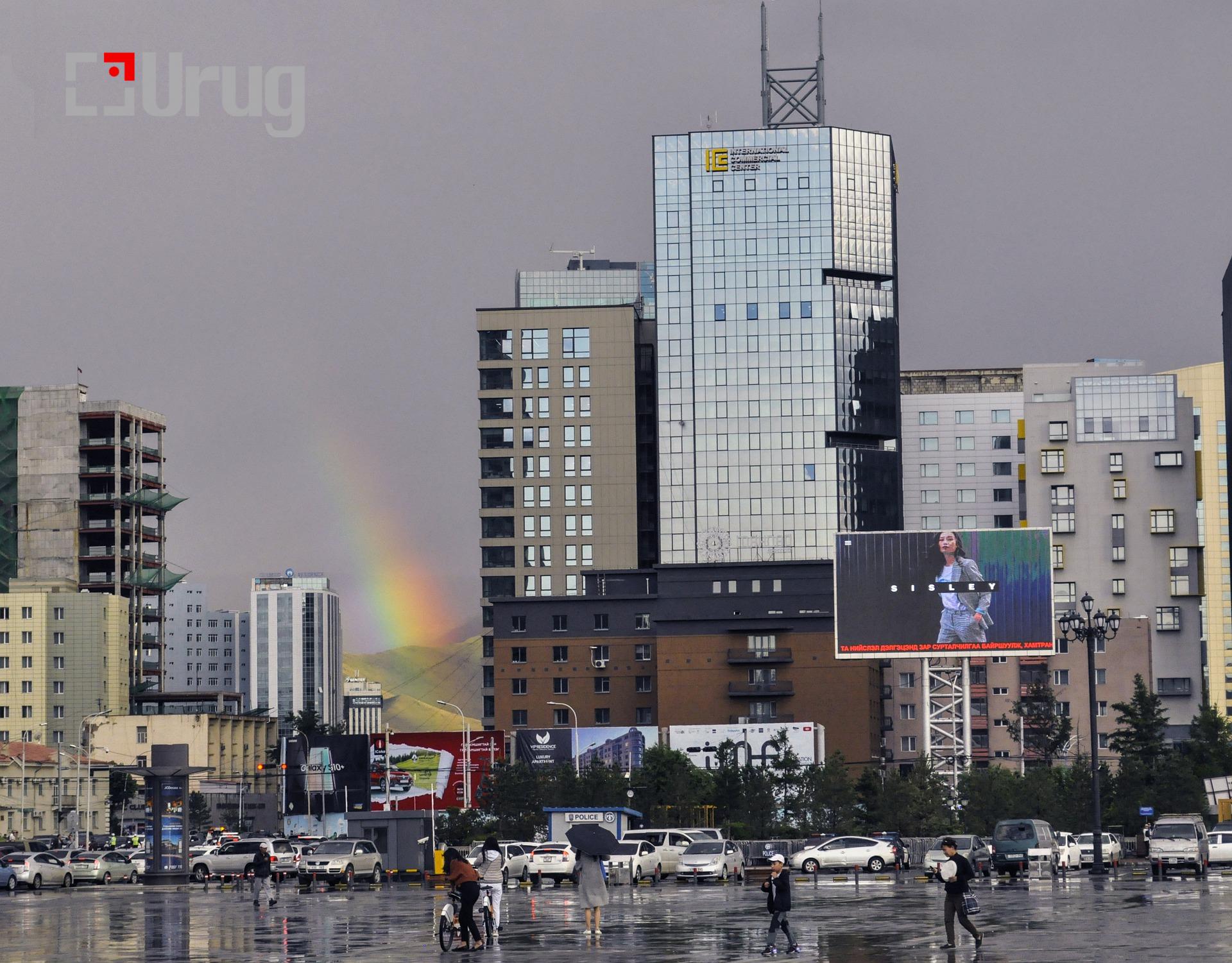 The-central-part-of-Ulaanbaatar-the-capital-of-Mongolia.-After-the-rain