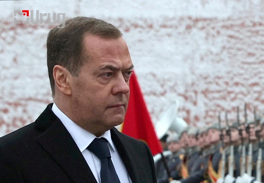 FILE PHOTO: Russia’s Deputy head of the Security Council Medvedev marks Army Day