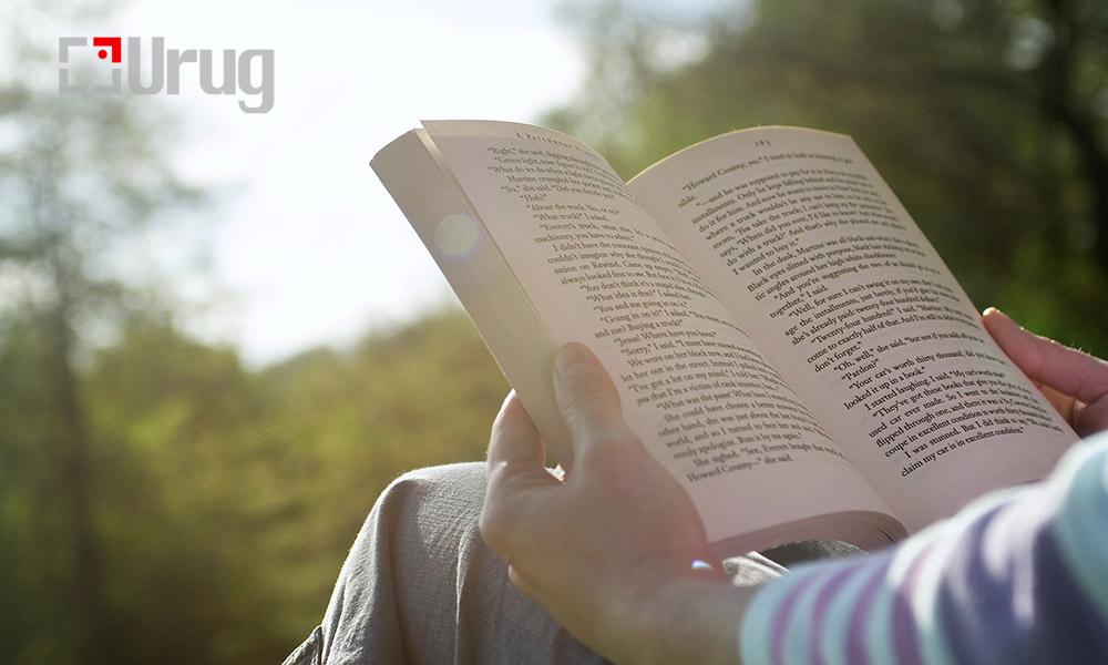 Woman reading a book