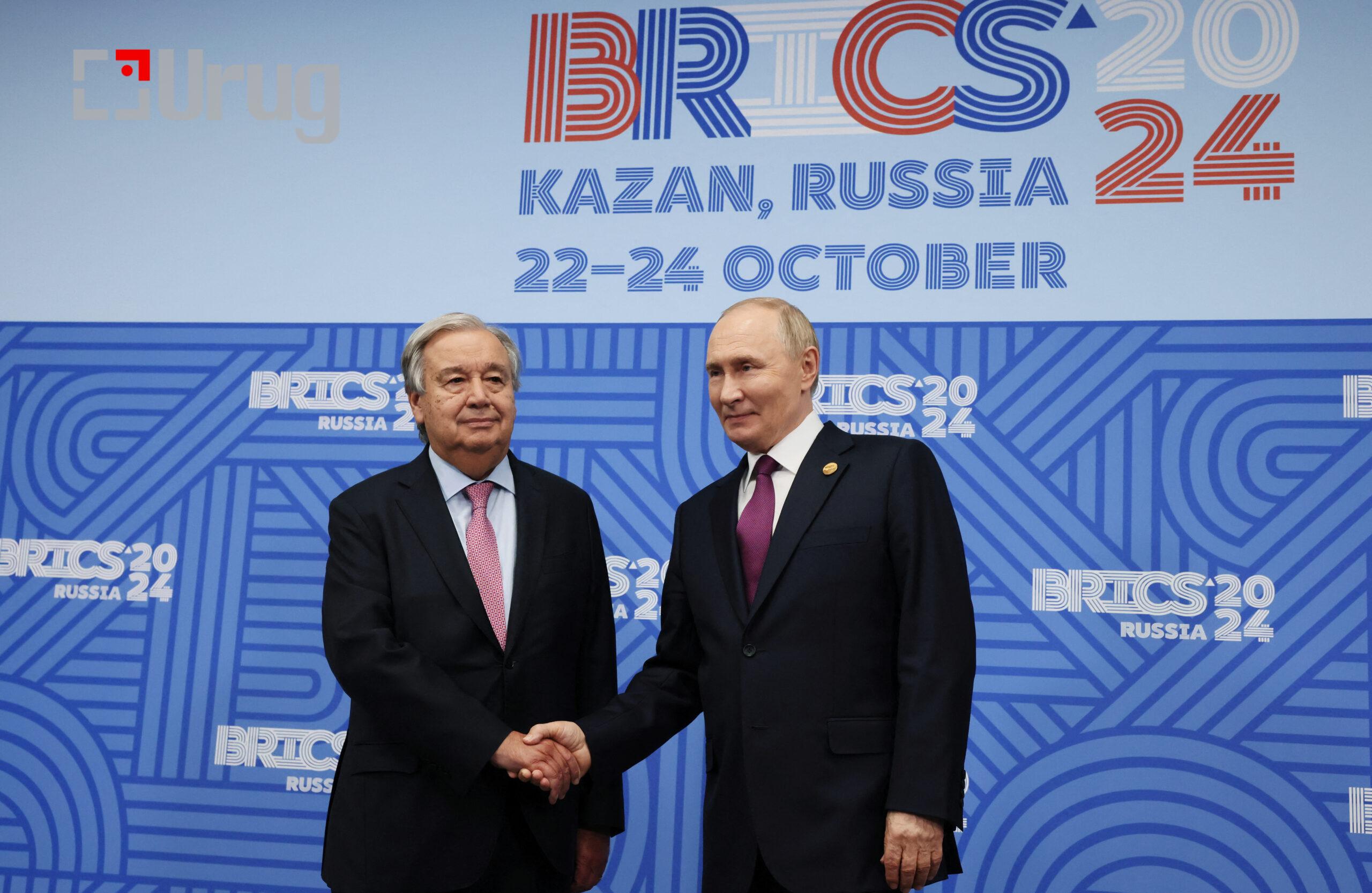 Russian President Putin and U.N. Secretary General Guterres meet at BRICS summit in Kazan