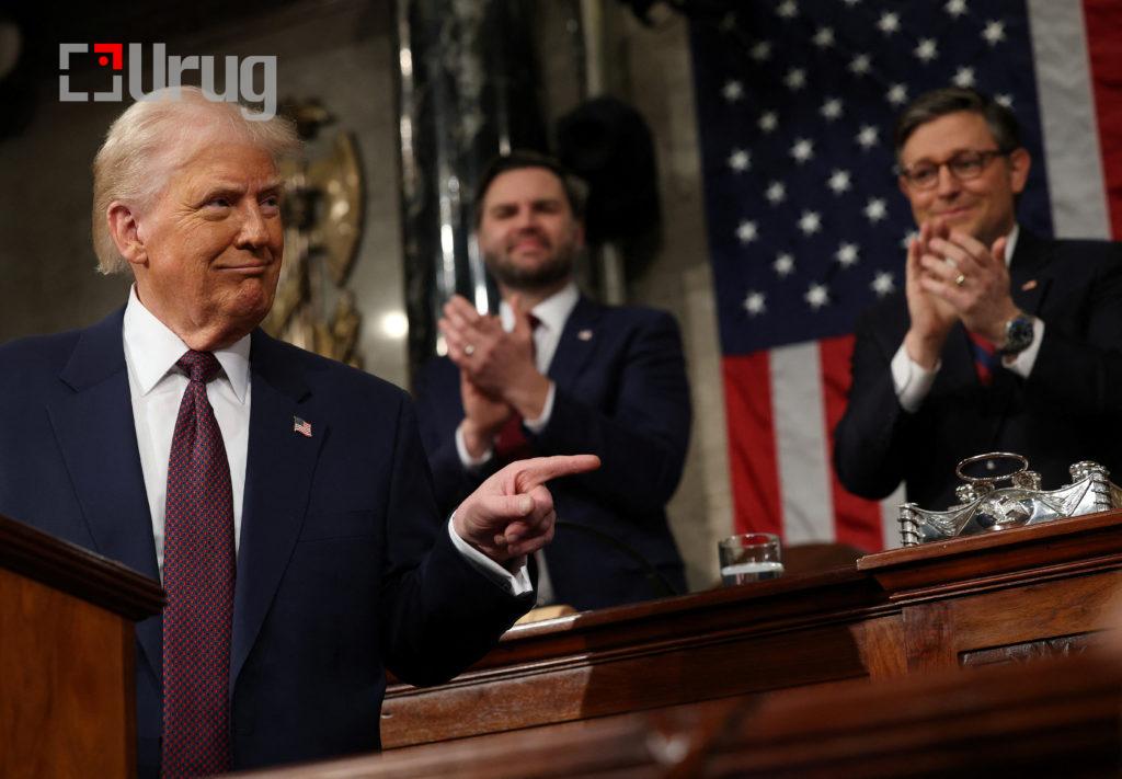 U.S. President Trump delivers a speech to a joint session of Congress