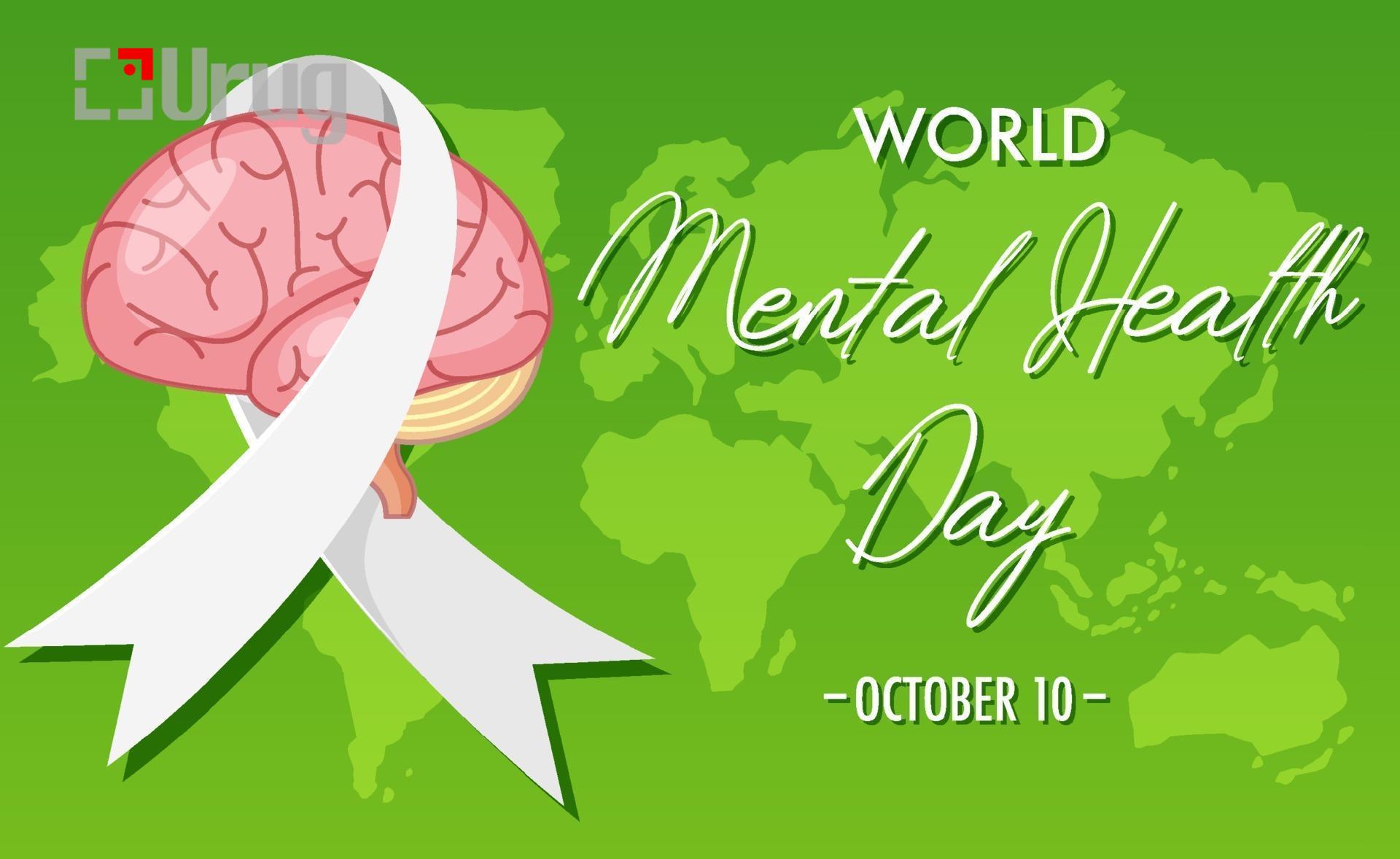 world-mental-health-day-banner-or-logo-isolated-on-white-background-free-vector